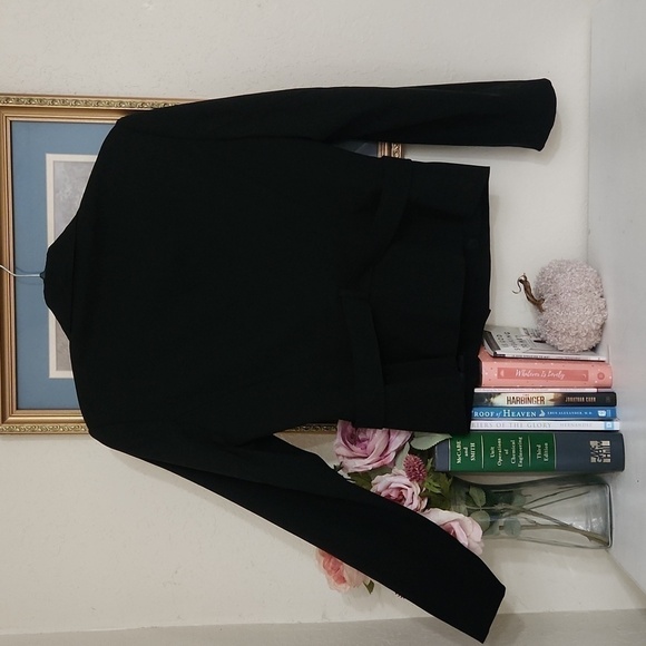 Talbots Stretch Black Blazer Collegiate Preppy Career Luxury Feminine Minimalist - Picture 14 of 16